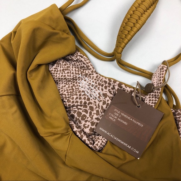 ❌SOLD❌ NWT Acacia Venezuela One Piece in Mustard - Picture 3 of 3